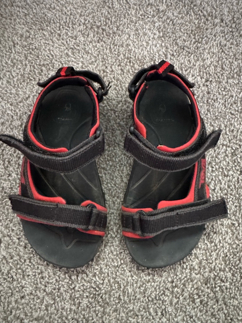 Teva Black and Red Kids Open-Toe Sport Sandals